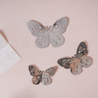 Silver Butterfly 3D Wall Stickers Set Of 12 Nestasia