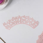 Pink Butterfly Lace Cupcake Wrapper Set of 20 Nestasia