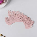 Pink Butterfly Lace Cupcake Wrapper Set of 20 Nestasia
