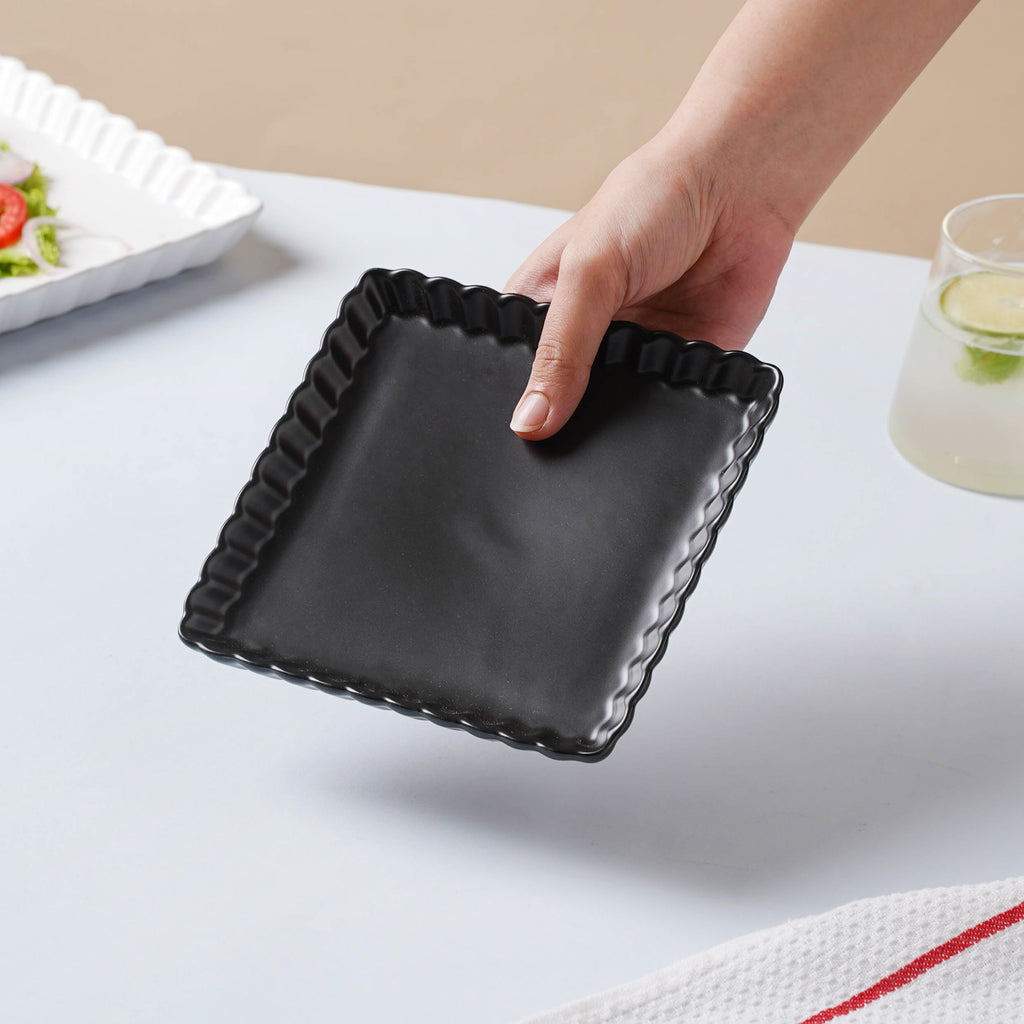 Black Berry Square Snack Dish 6 Inch Nestasia
