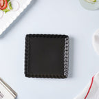 Black Berry Square Snack Dish 6 Inch Nestasia