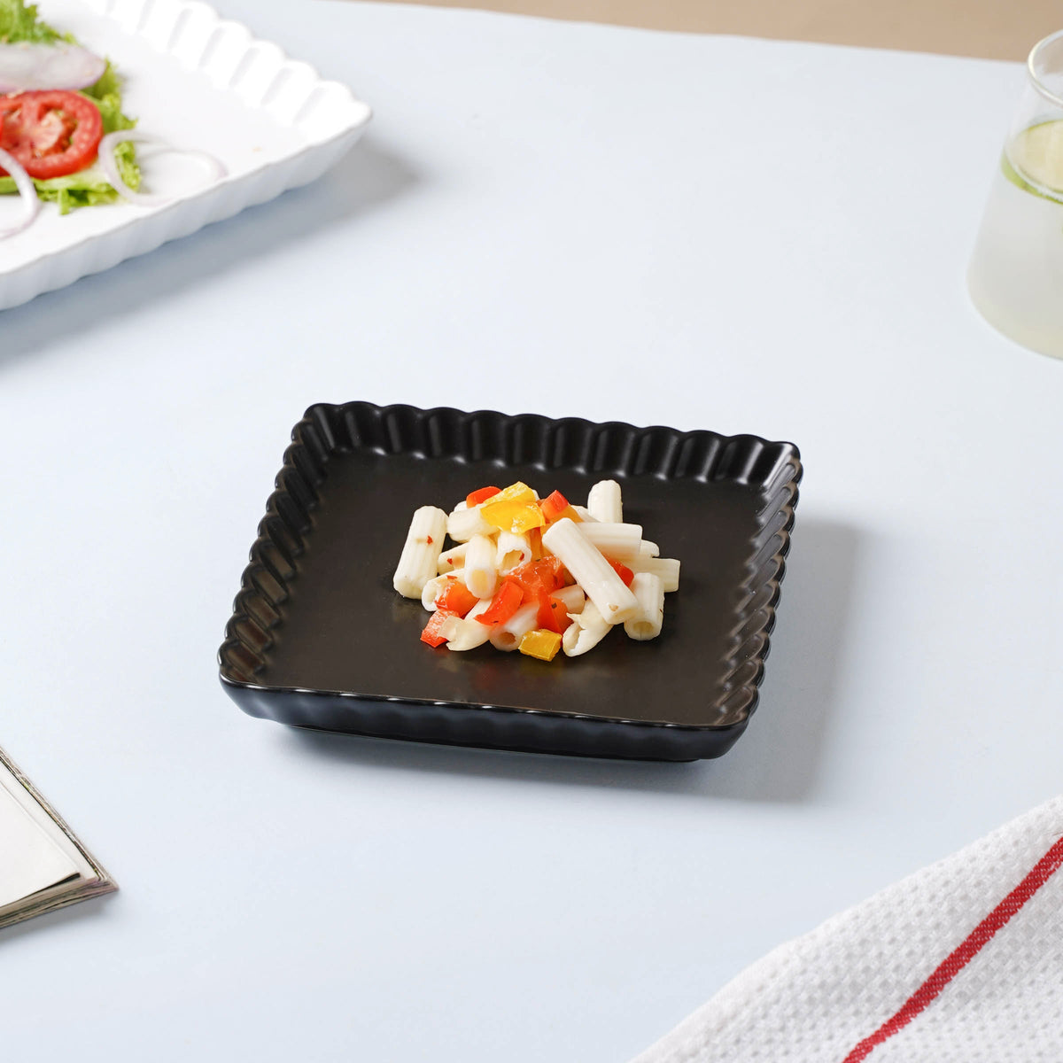 Black Berry Square Snack Dish 6 Inch Nestasia