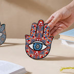 Red Healing Hamsa Hand Decor With Stand Nestasia