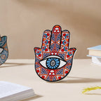 Red Healing Hamsa Hand Decor With Stand Nestasia