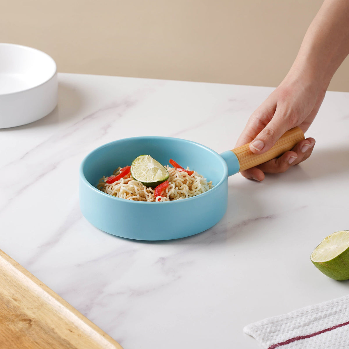 Blue Muffin Baking Pan With Handle Nestasia