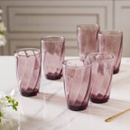Swirl Drinking Glass Set of 6 Nestasia