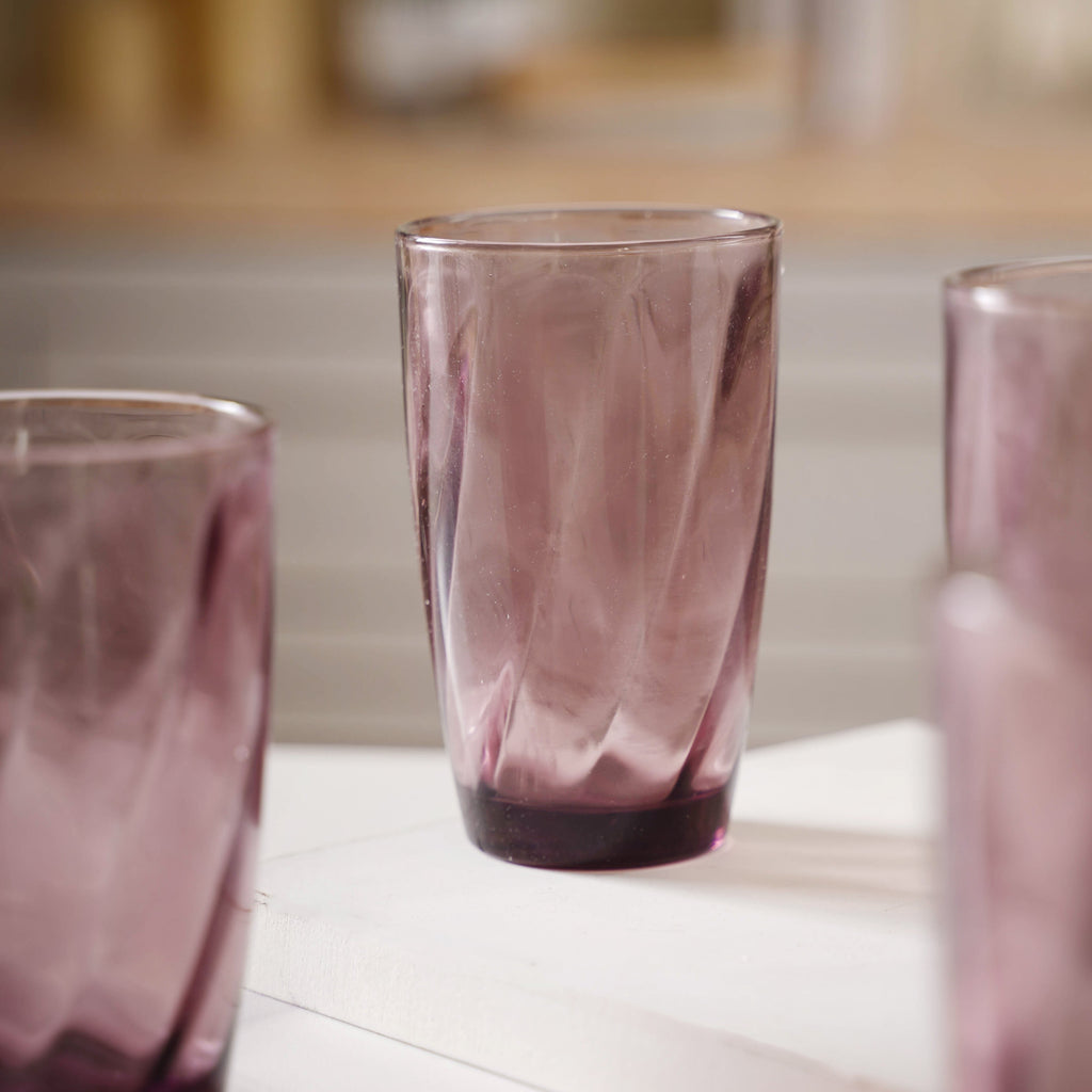 Swirl Drinking Glass Set of 6 Nestasia