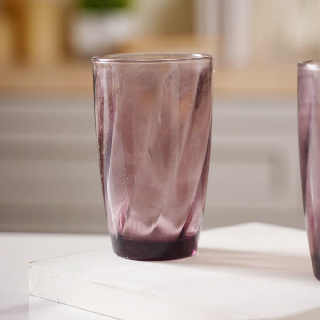 Swirl Drinking Glass Set of 6 Nestasia