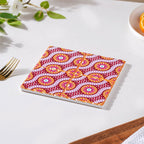 Orange Art Square Ceramic Tiled Trivet Nestasia