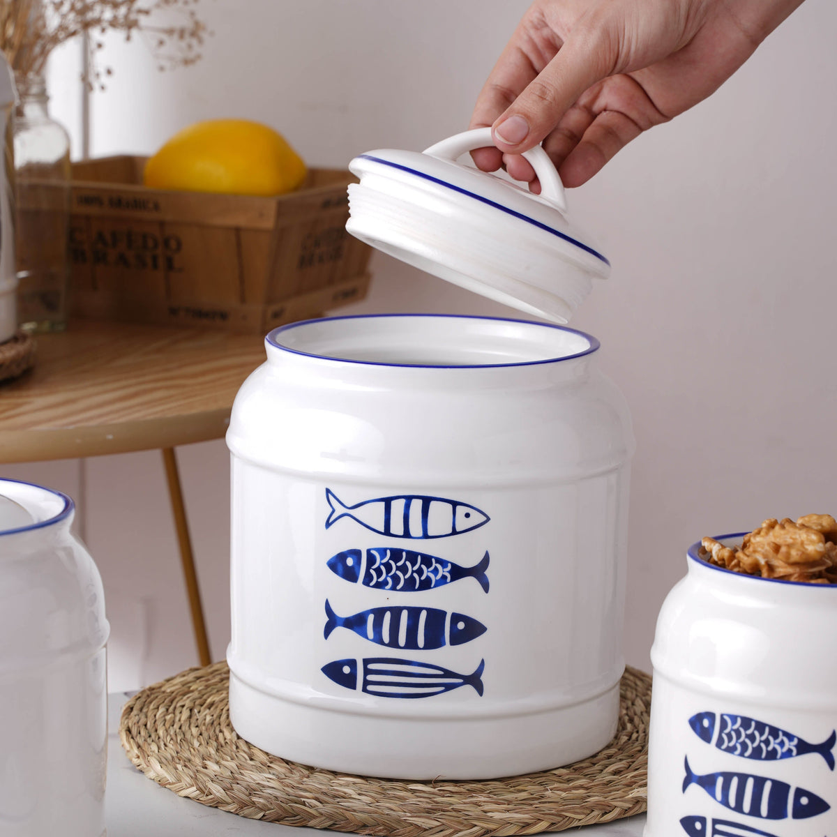 Airtight Jars Blue Nestasia