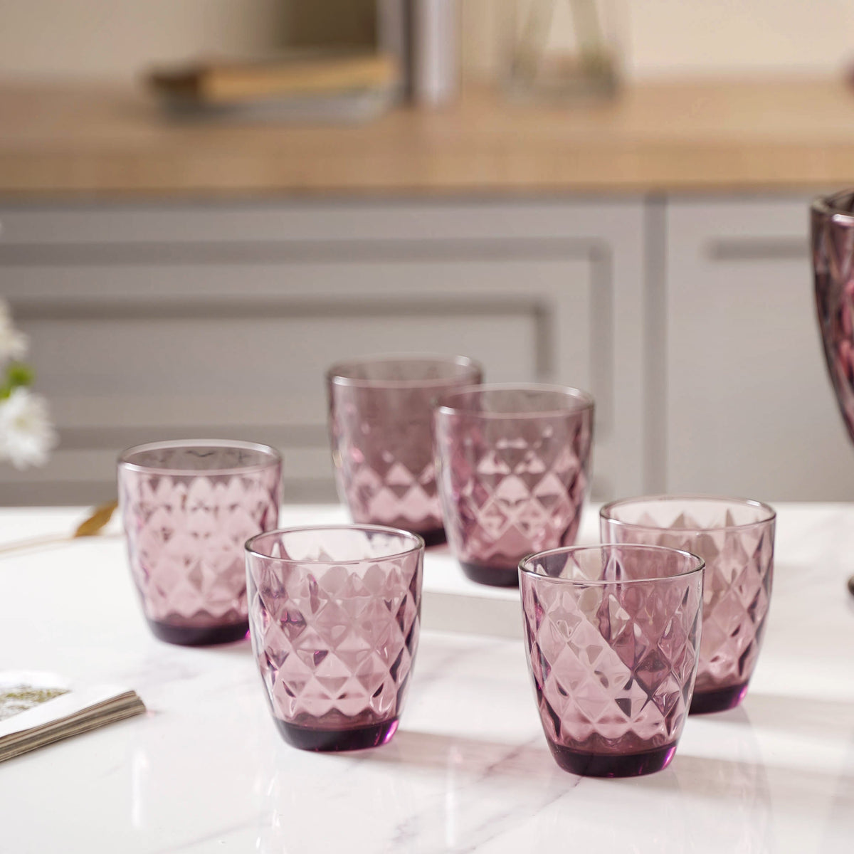 Crystal Glass Water Tumbler Set of 6 Nestasia