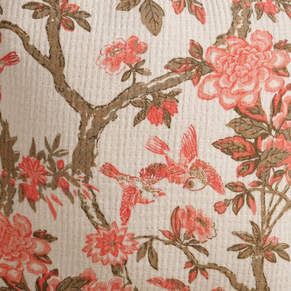 Blush Chinoiserie Cotton Embroidered Cushion Cover 45x45cm Nestasia