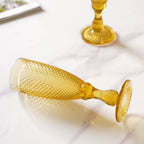 Textured Crystal Drinking Glass Set of 2 Nestasia