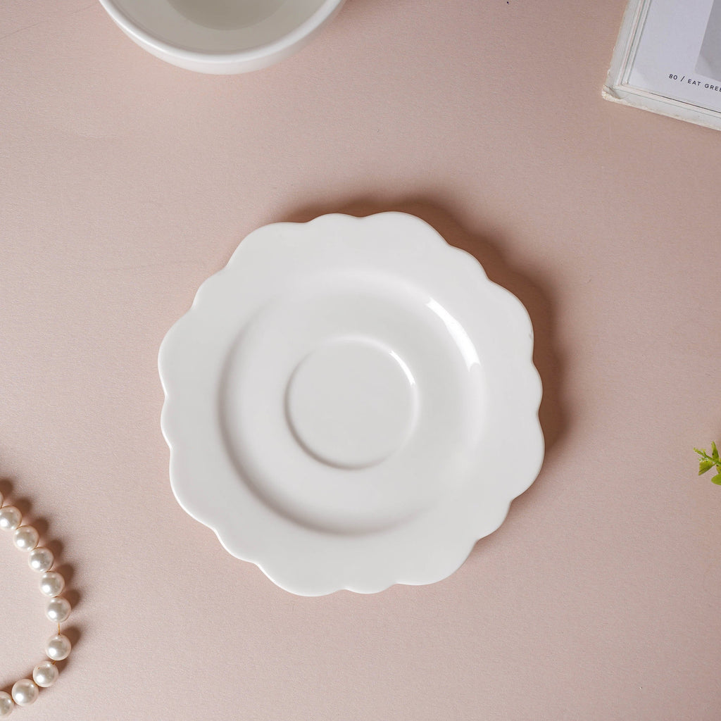 Riona Flower Cup And Plate Set White Nestasia
