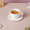 Riona Flower Cup And Plate Set White Nestasia