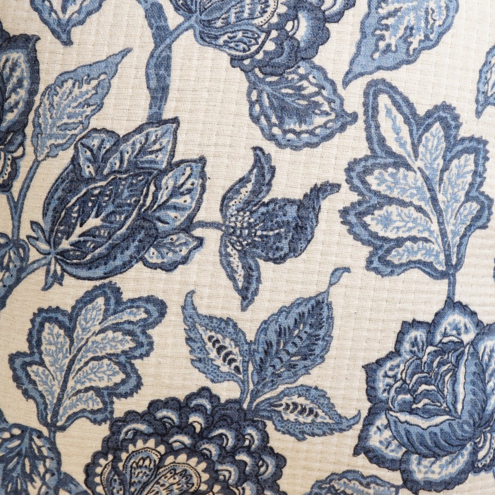 Heritage Gardenia Embroidered Cotton Cushion Cover 40x40cm Nestasia