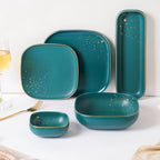 Cara Square Serving Bowl - Midnight Green Nestasia