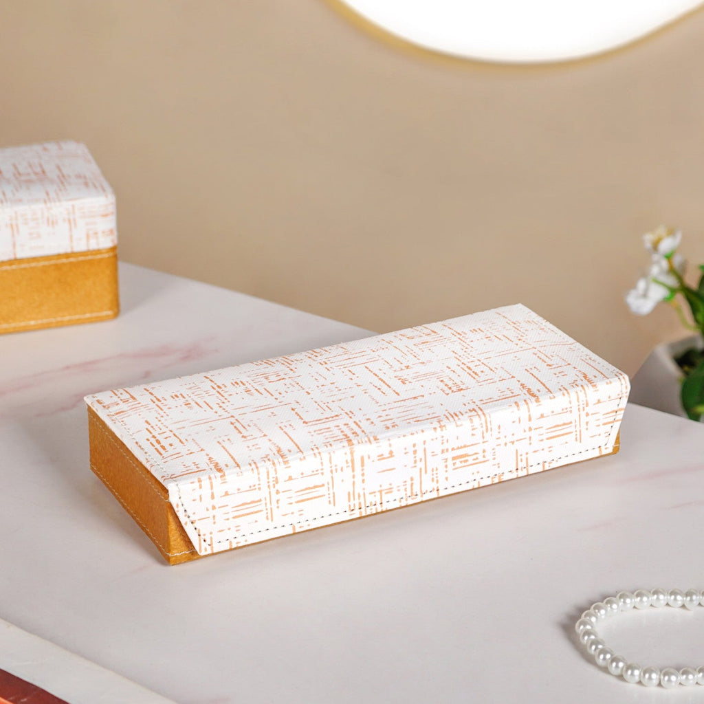 Eco Friendly Quadrata Pattern Sectioned Trinket Case Nestasia