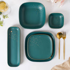 Cara Square Serving Bowl - Midnight Green Nestasia