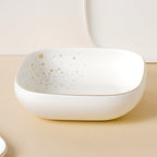 Cara White Square Serving Bowl Nestasia