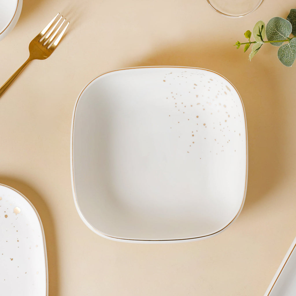 Cara White Square Serving Bowl Nestasia