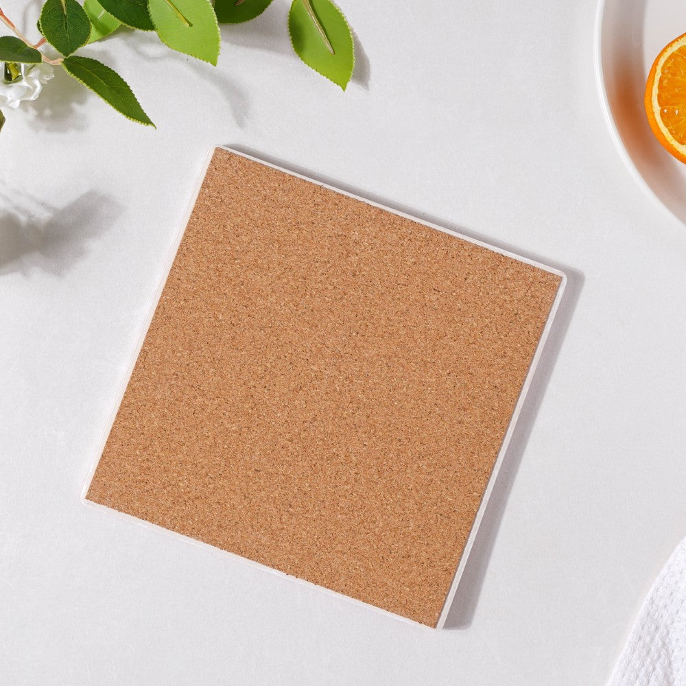 Orange Art Square Ceramic Tiled Trivet Nestasia