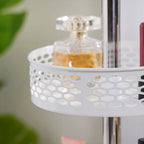 Rotating Metal Storage Rack White Nestasia