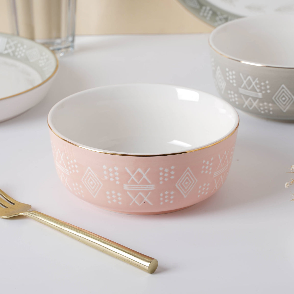 Azo Pink 27 Piece Dinner Set For 6 Nestasia