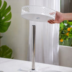 Rotating Metal Storage Rack White Nestasia