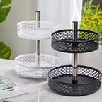 Rotating Metal Storage Rack White Nestasia