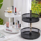 Rotating Metal Storage Rack White Nestasia