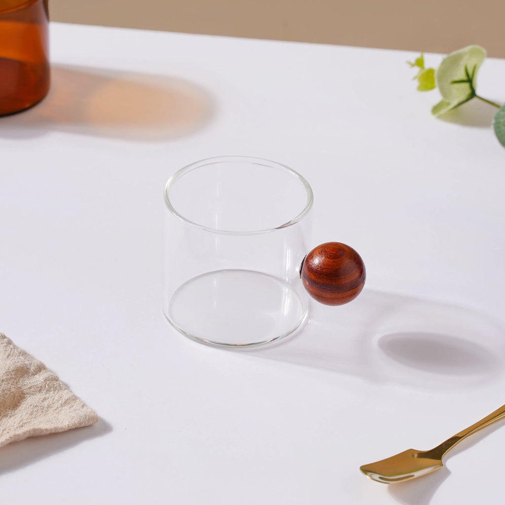 Clear Glass Mug With Knob Handle Small Nestasia