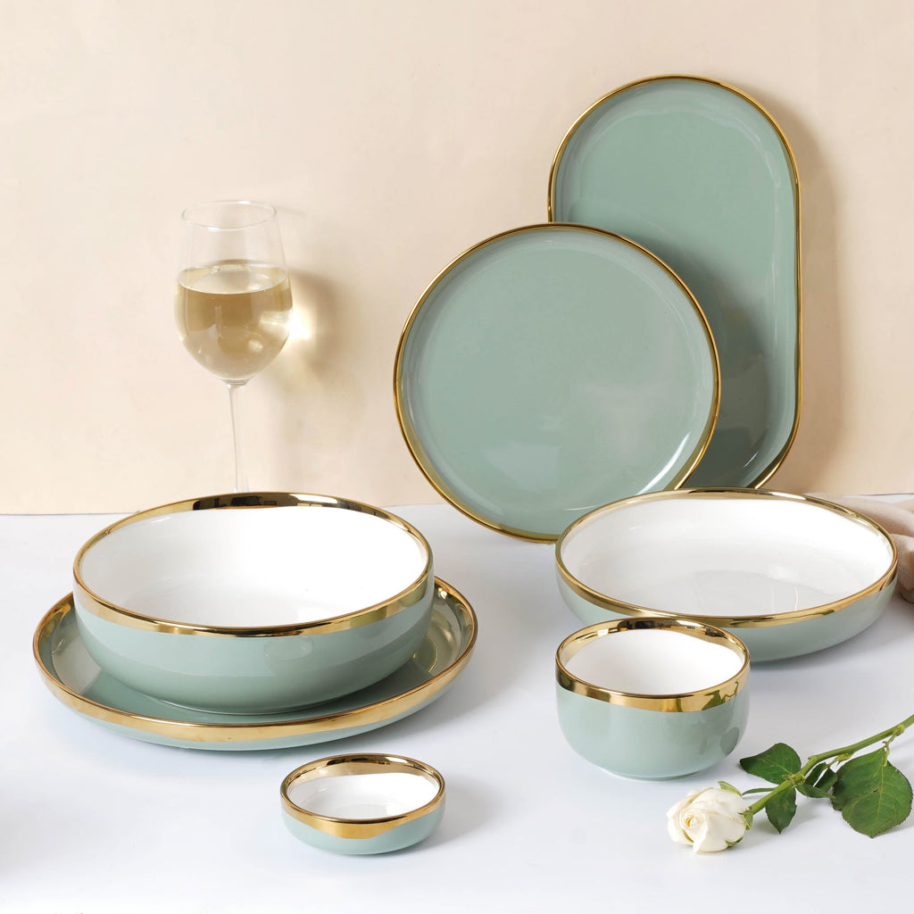 VERA Green Serving Plate Nestasia