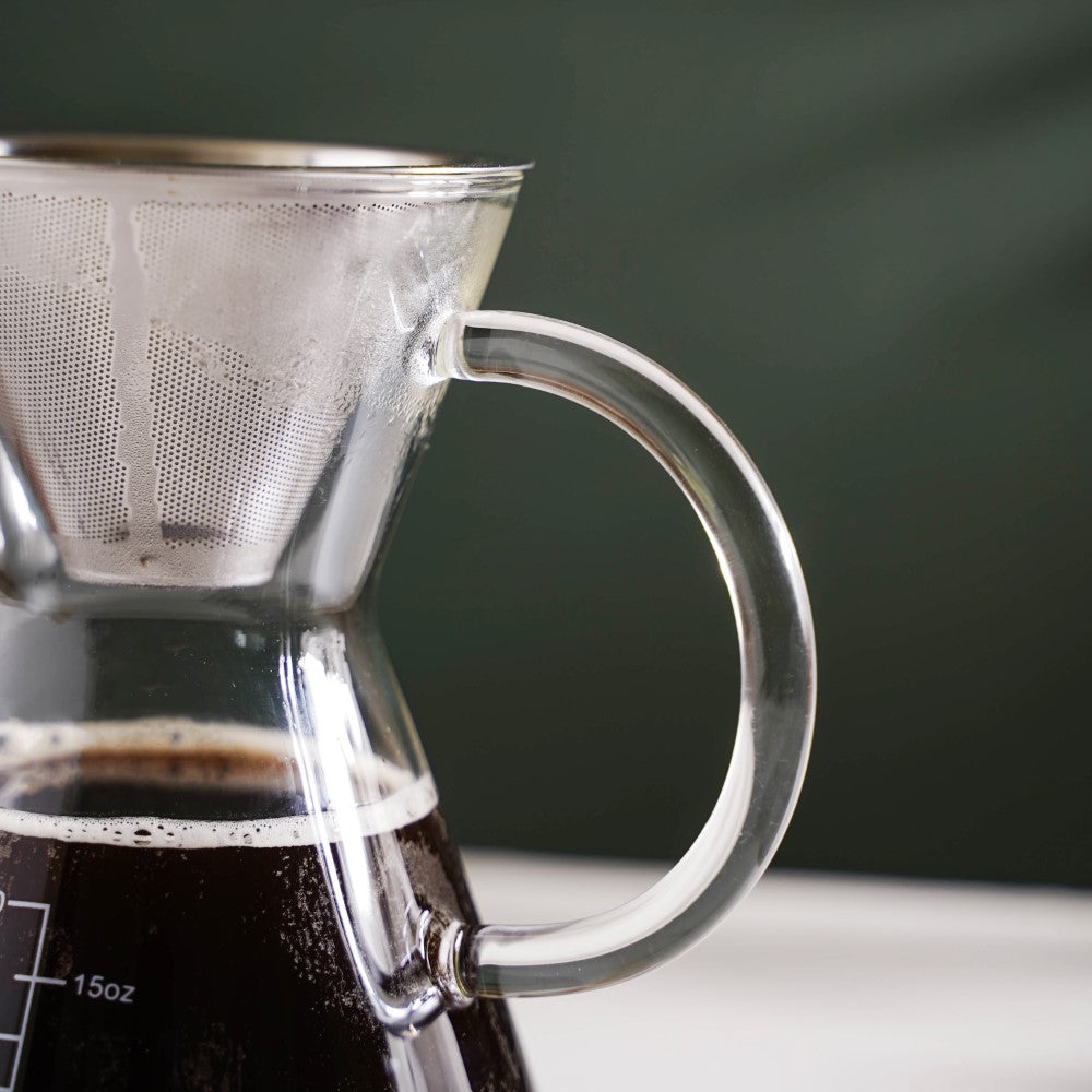 V60 Stainless Steel Coffee Filter With Pot 650ml Nestasia