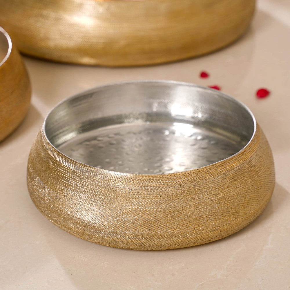 Decorative Metal Urli Bowl Set Of 3 Nestasia