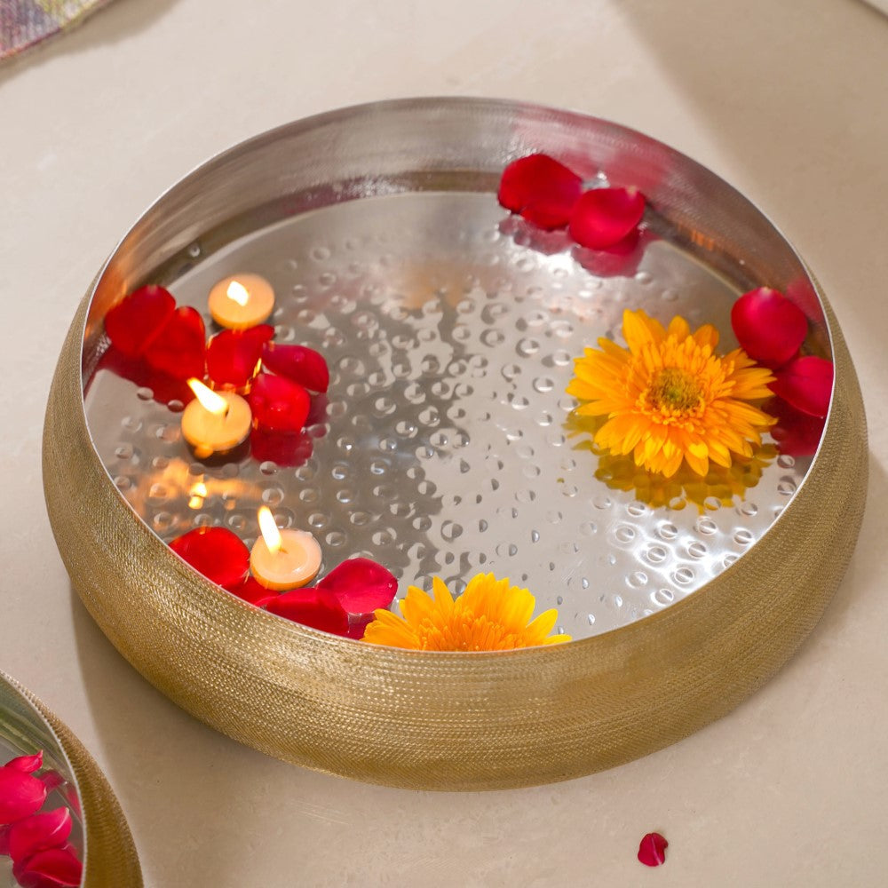 Decorative Metal Urli Bowl Set Of 3 Nestasia