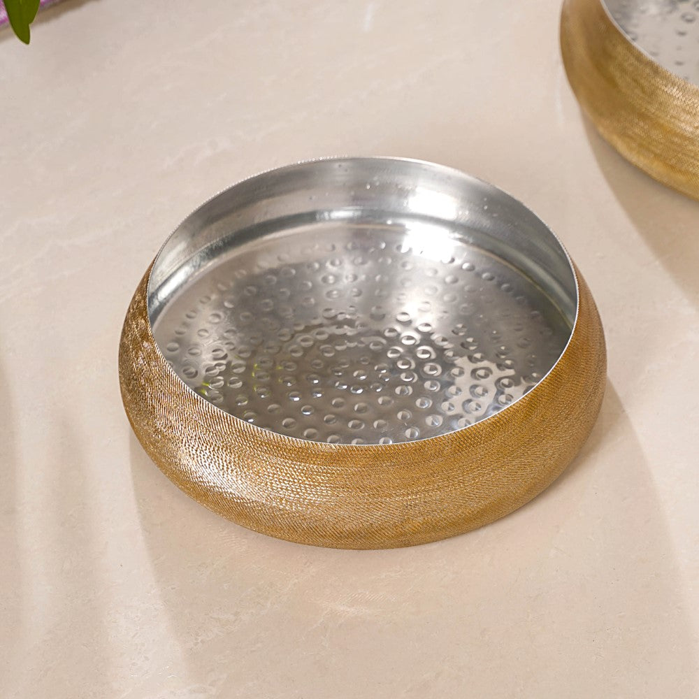Decorative Metal Urli Bowl Set Of 3 Nestasia