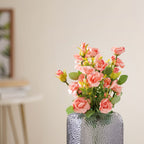 Peach-pink Artificial Roses Nestasia