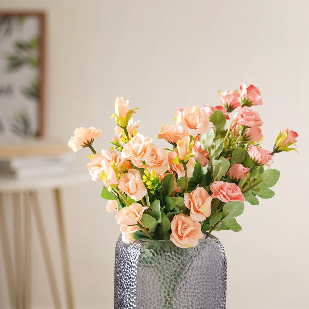 Peach-pink Artificial Roses Nestasia