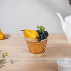 Round Patterned Bamboo Utility Basket Nestasia