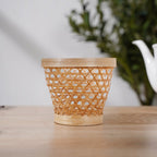 Round Patterned Bamboo Utility Basket Nestasia