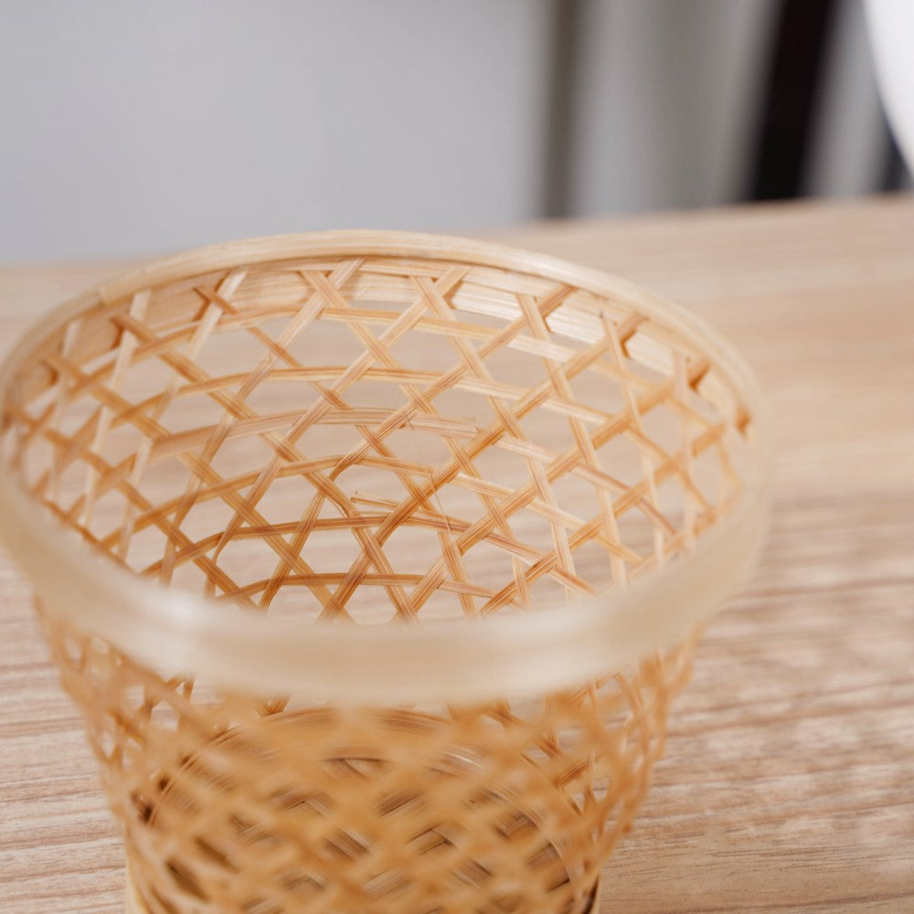 Round Patterned Bamboo Utility Basket Nestasia