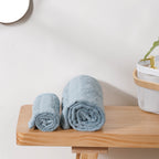 Plushy Bamboo Towel Set of 2 Blue Nestasia