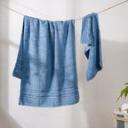 Plushy Bubbly Blue 100% Cotton Towel Set of 2 Nestasia