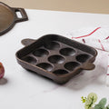 Empress Cast Iron Ultra Smooth Square Paniyaram Pan 9 Pit Nestasia