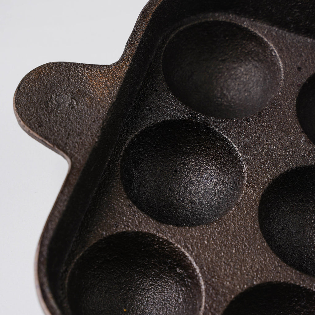 Empress Cast Iron Ultra Smooth Square Paniyaram Pan 9 Pit Nestasia
