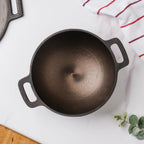 Empress Cast Iron Round Bottom Ultra Smooth Kadai 10 Inch Nestasia