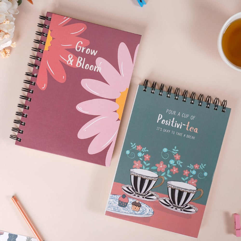 Tea Flowers Planner & Notebook Set Nestasia