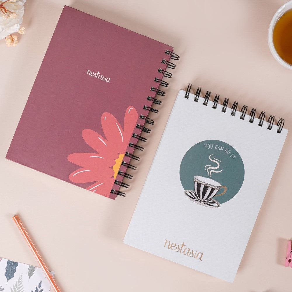 Tea Flowers Planner & Notebook Set Nestasia
