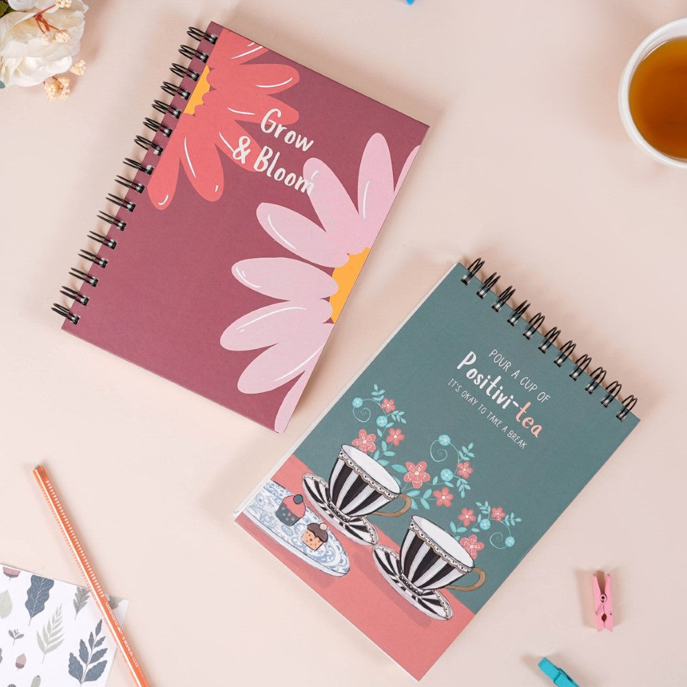 Tea Flowers Planner & Notebook Set Nestasia